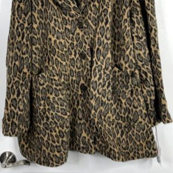 AVEC LES FILLES Soft Swing Car Coat NEW SIze 3X Leopard Animal Print - Picture 3 of 10